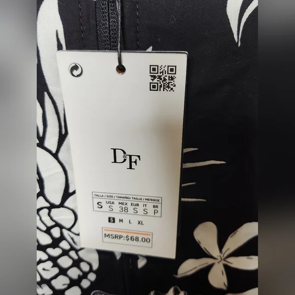 Denim And Flower Ricky Singh Black/White Floral Bomber Jacket. Size S. NWT - Picture 8 of 13